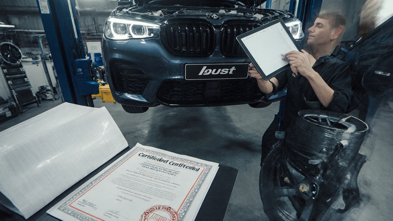 Автомобиль проходит официальный техосмотр с сертификатом и одобренными деталями.