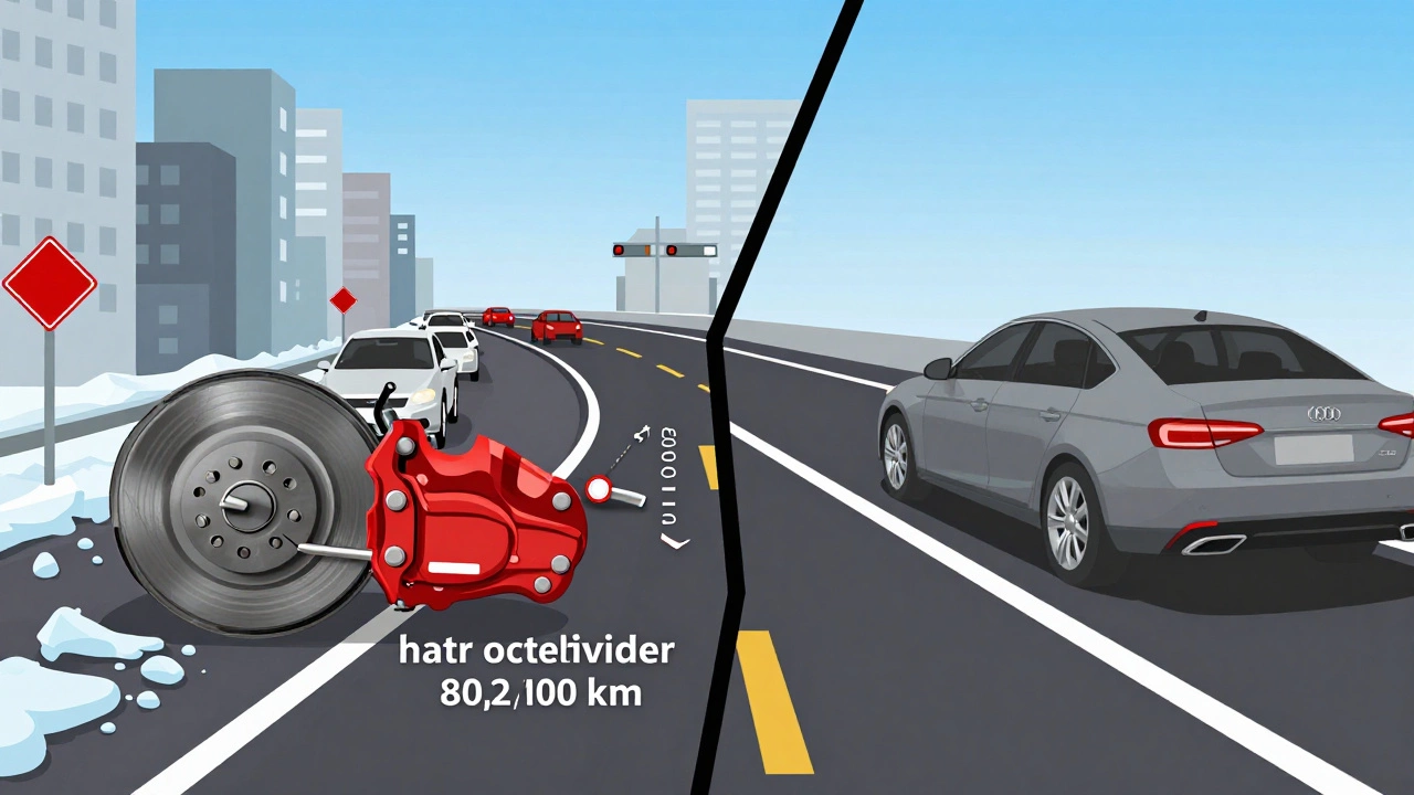 Сравнение двух стилей вождения: агрессивный городской стиль и плавная езда на трассе, влияющие на износ тормозных колодок.