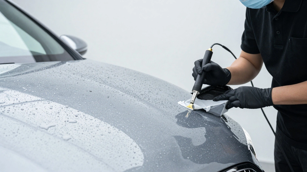 Процесс нанесения керамического покрытия на автомобиль и обработка скрытых полостей кузова